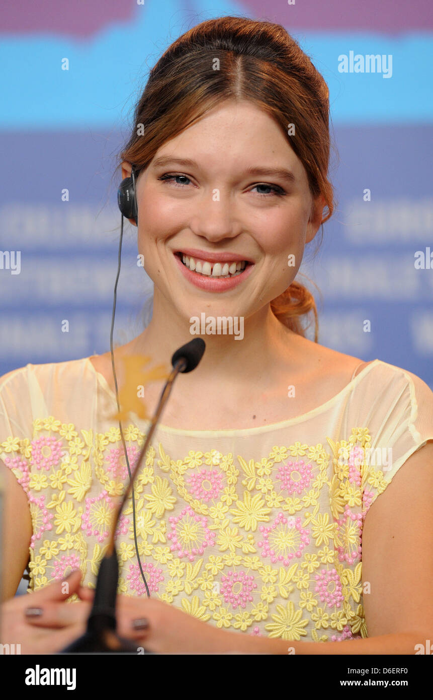 French actress Lea Seydoux attends a presse conference for the movie ...