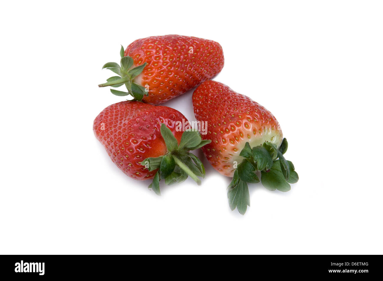 Fresh strawberries on white background Stock Photo - Alamy