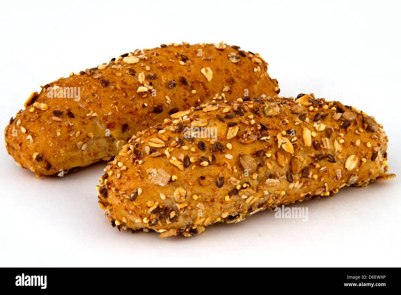 Multigrain Whole Wheat sandwich rolls Stock Photo