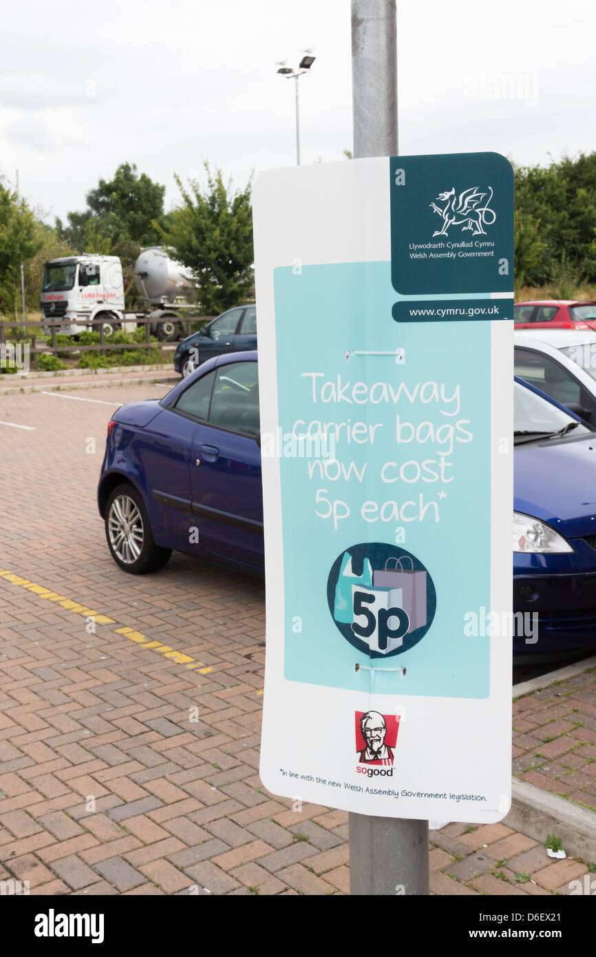 A sign outside KFC fried chicken restaurant in Pontypool reminding