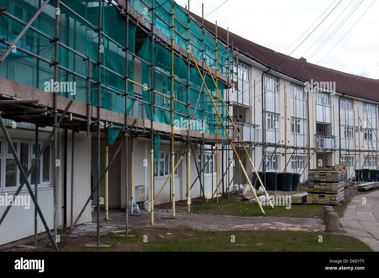 The banana flats, Jardine Crescent, Tile Hill, Coventry, UK Stock Photo