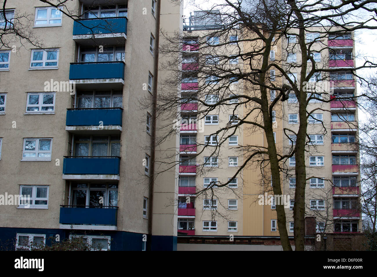 High-rise flats, Tile Hill, Coventry, UK Stock Photo