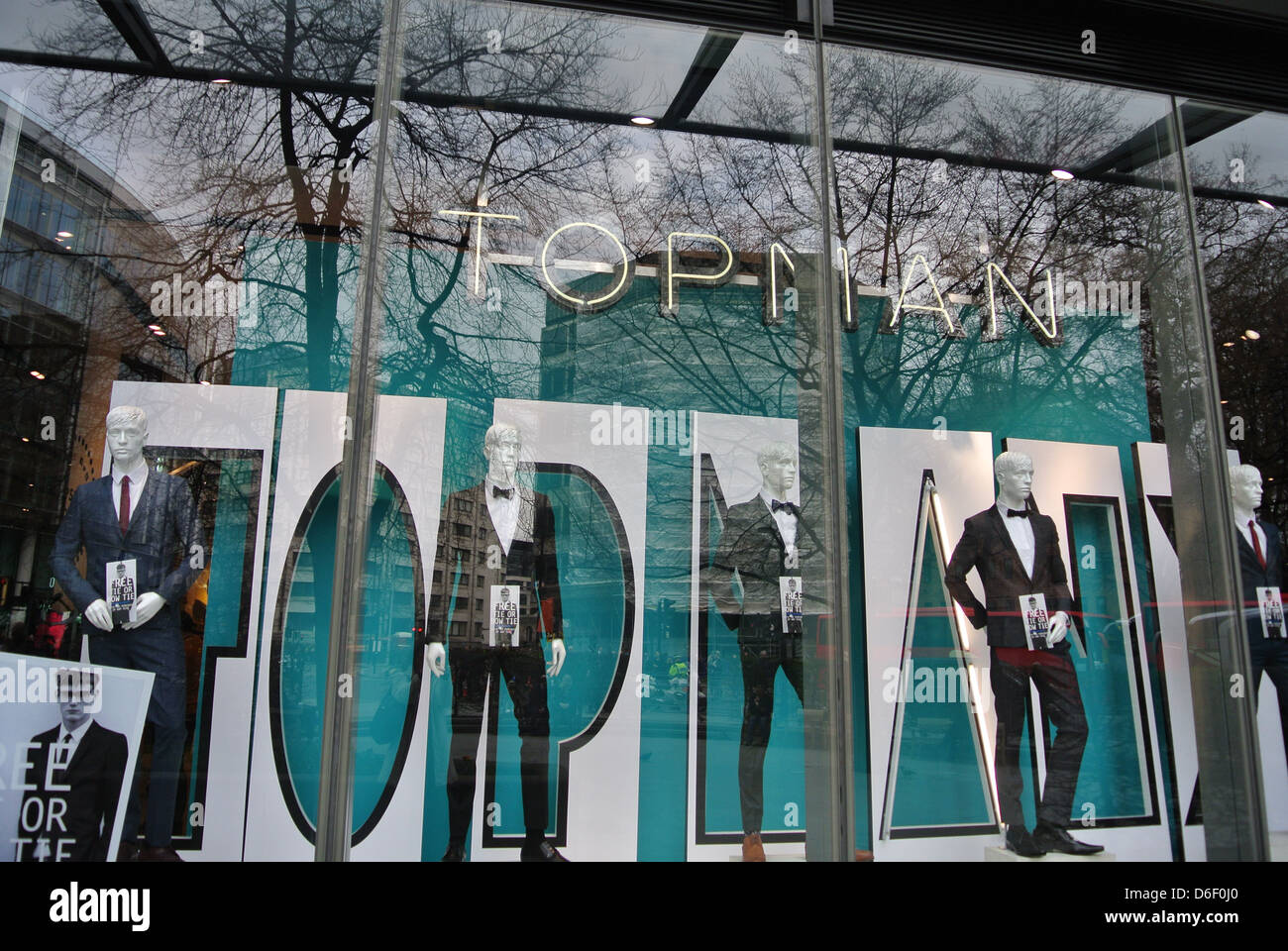 Topman, Window display, Cheapside, London. UK. Stock Photo