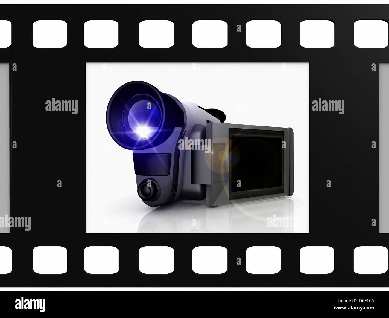 video camera to a film video Stock Photo Alamy