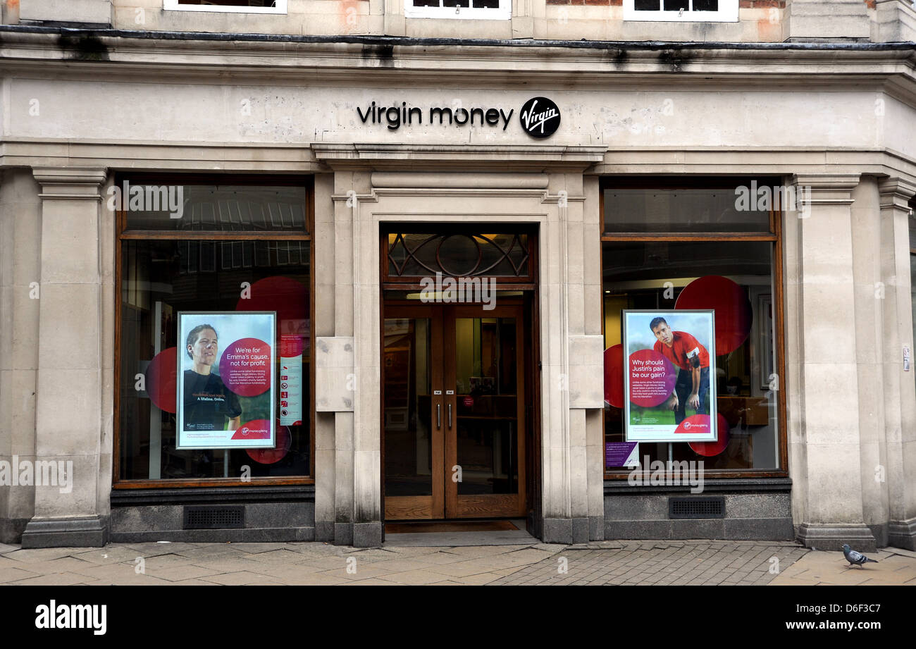 Virgin Money Store and bank in York Yorkshire UK Stock Photo