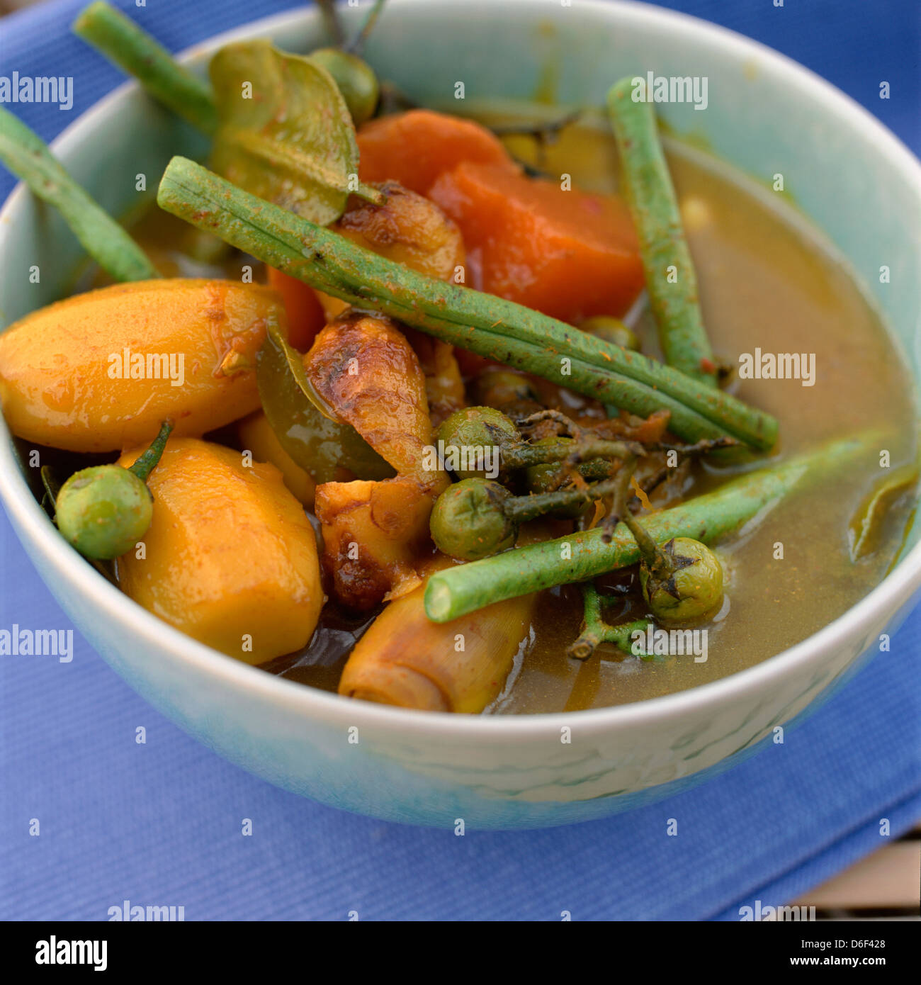 Yellow Vegetable Curry Stock Photo Alamy