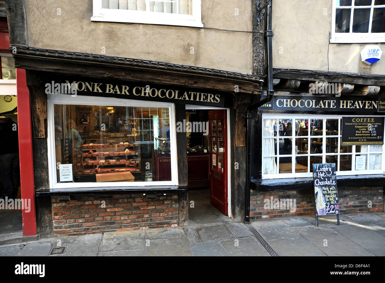 Monk Bar Chocolatiers the Shambles area of city of York Yorkshire UK