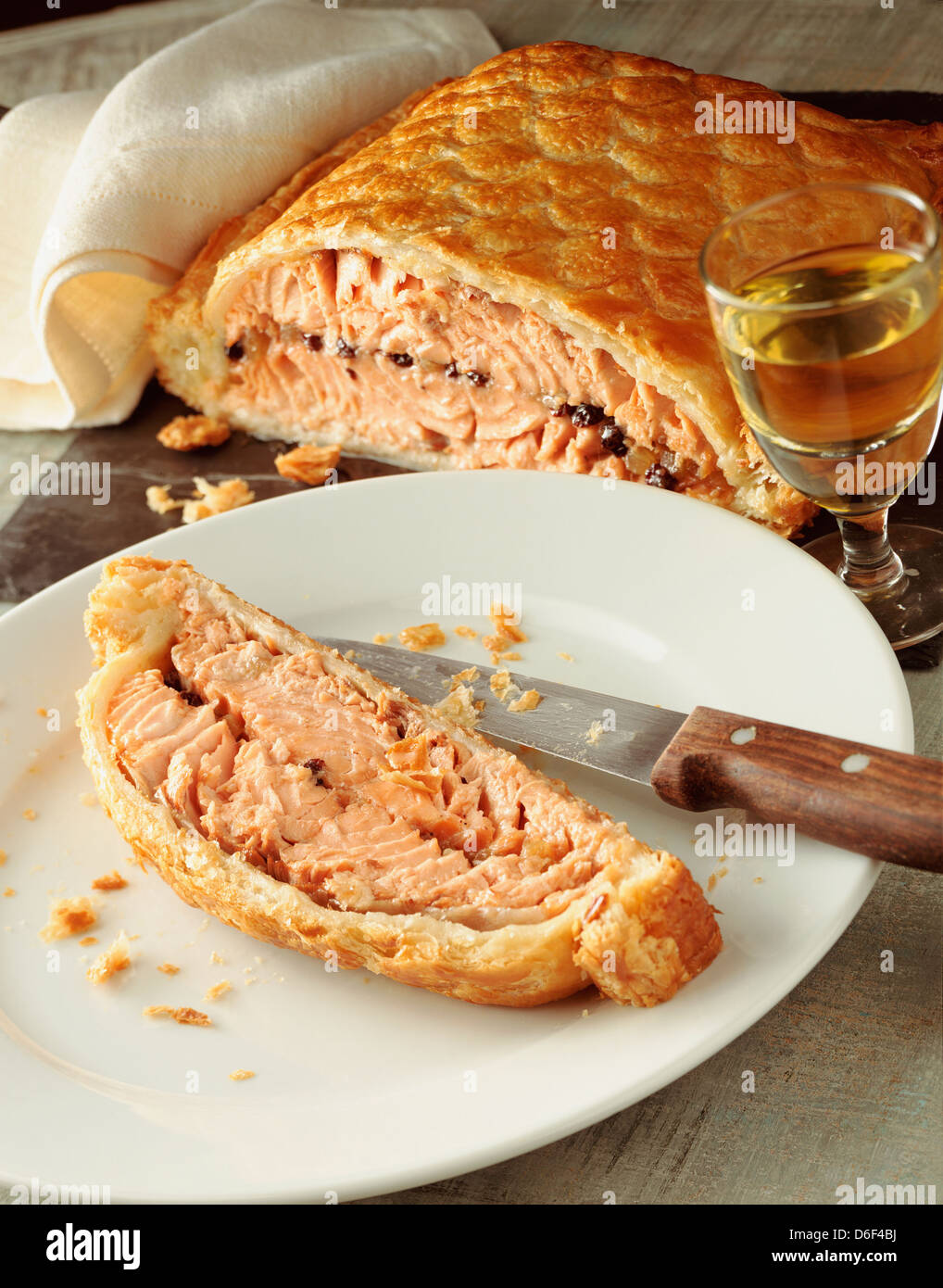 Salmon en Croute Stock Photo Alamy
