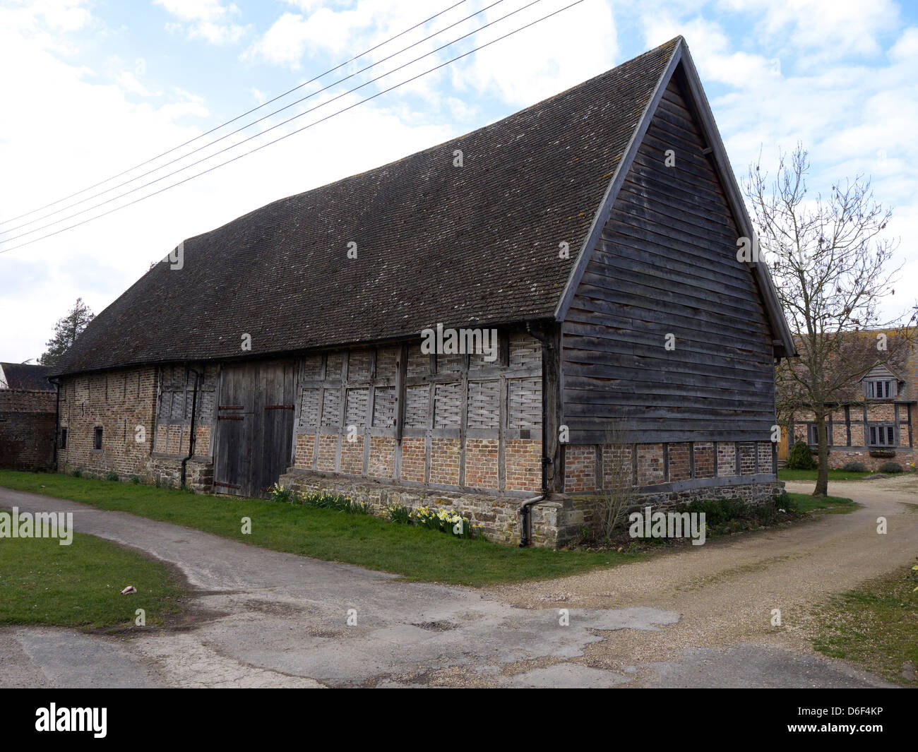 17 th Century Tythe Barn, Fradley, Gloucestershire, March 2013 Stock Photo
