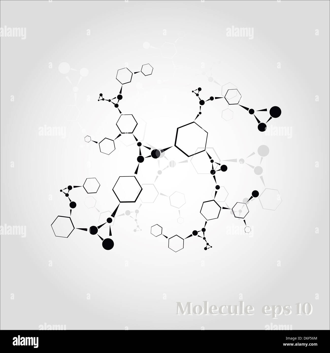 Water molecular model Black and White Stock Photos & Images - Alamy