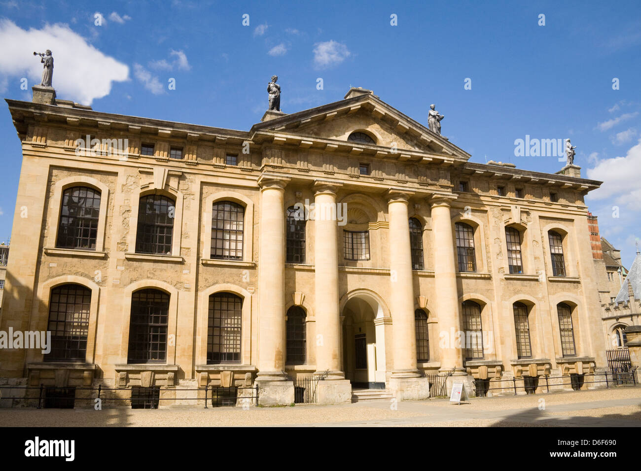 Oxford Oxfordshire Clarendon Grade 1 18thc listed building part of Bodleian Library Stock Photo