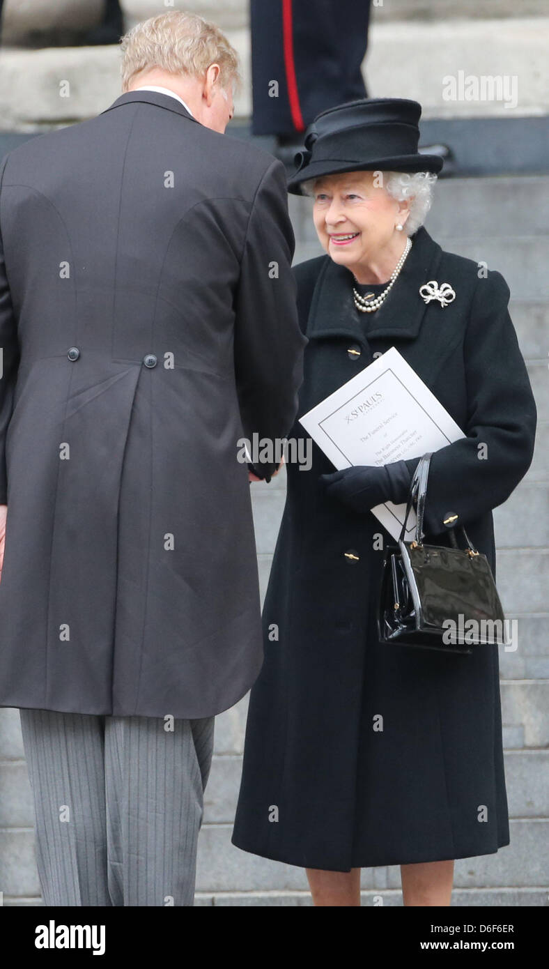 London Uk 17th April 2013 The Queen Greats Mark Thatcher At
