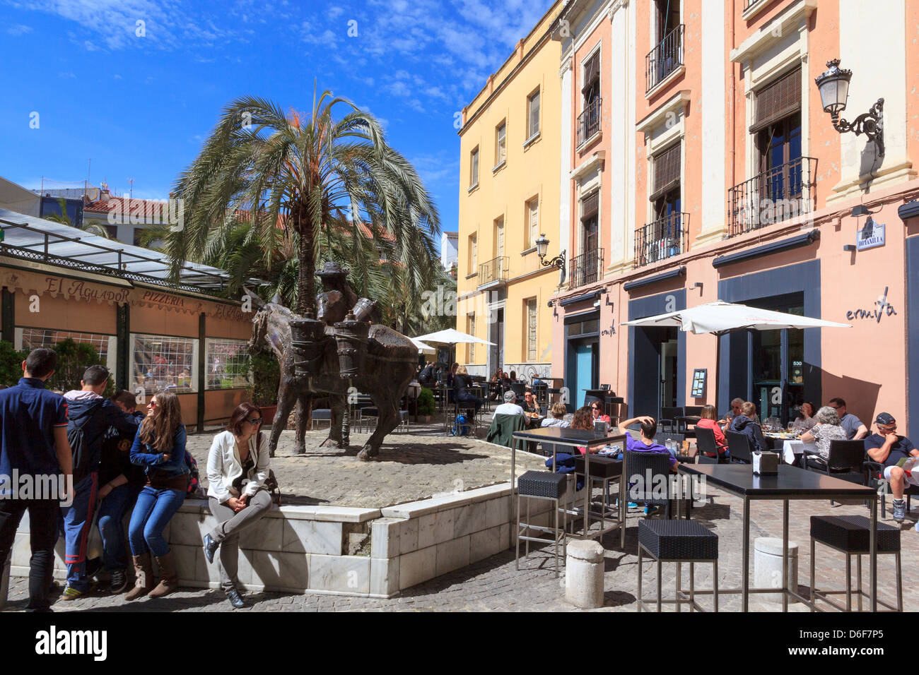 In the Cathedral Quarter, Plaza de la Romanilla, Granada Stock Photo