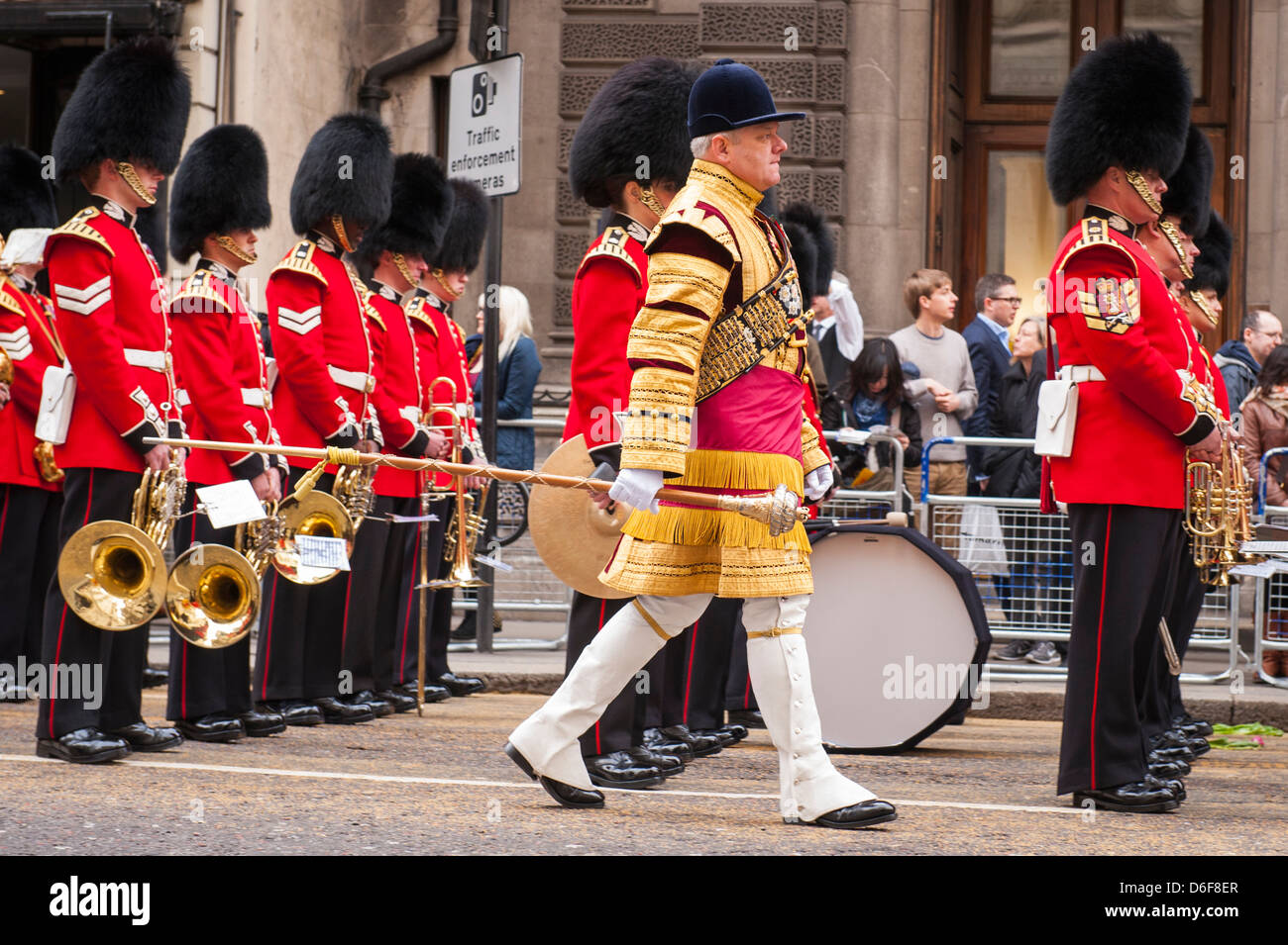 London Strand Baroness Margaret Maggie Thatcher funeral cortege parade