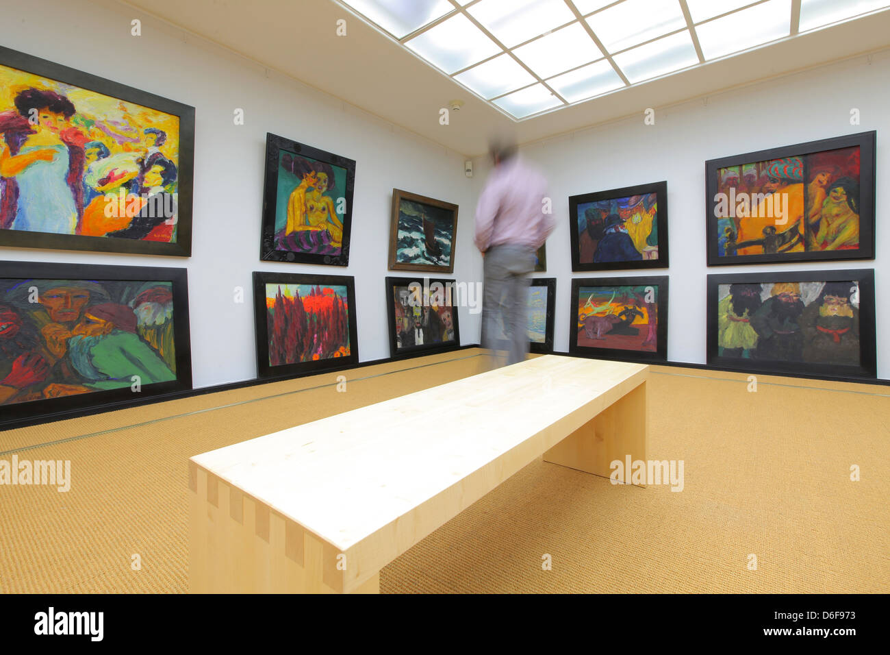 Neukirchen, Germany, Foundation Seebüll Ada and Emil Nolde - exhibition in the hall of pictures Nolde-Museum Stock Photo