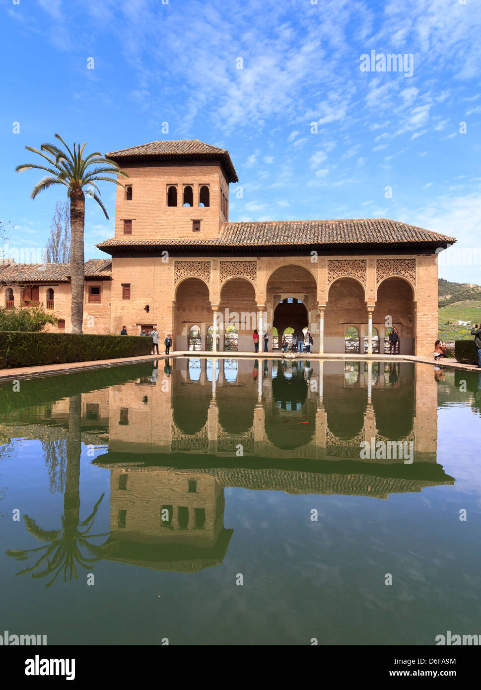 Palacio del Partal, Partal Palace, , Jardines del Partal, the Partal Gardens, Alhambra, Granada, Spain Stock Photo