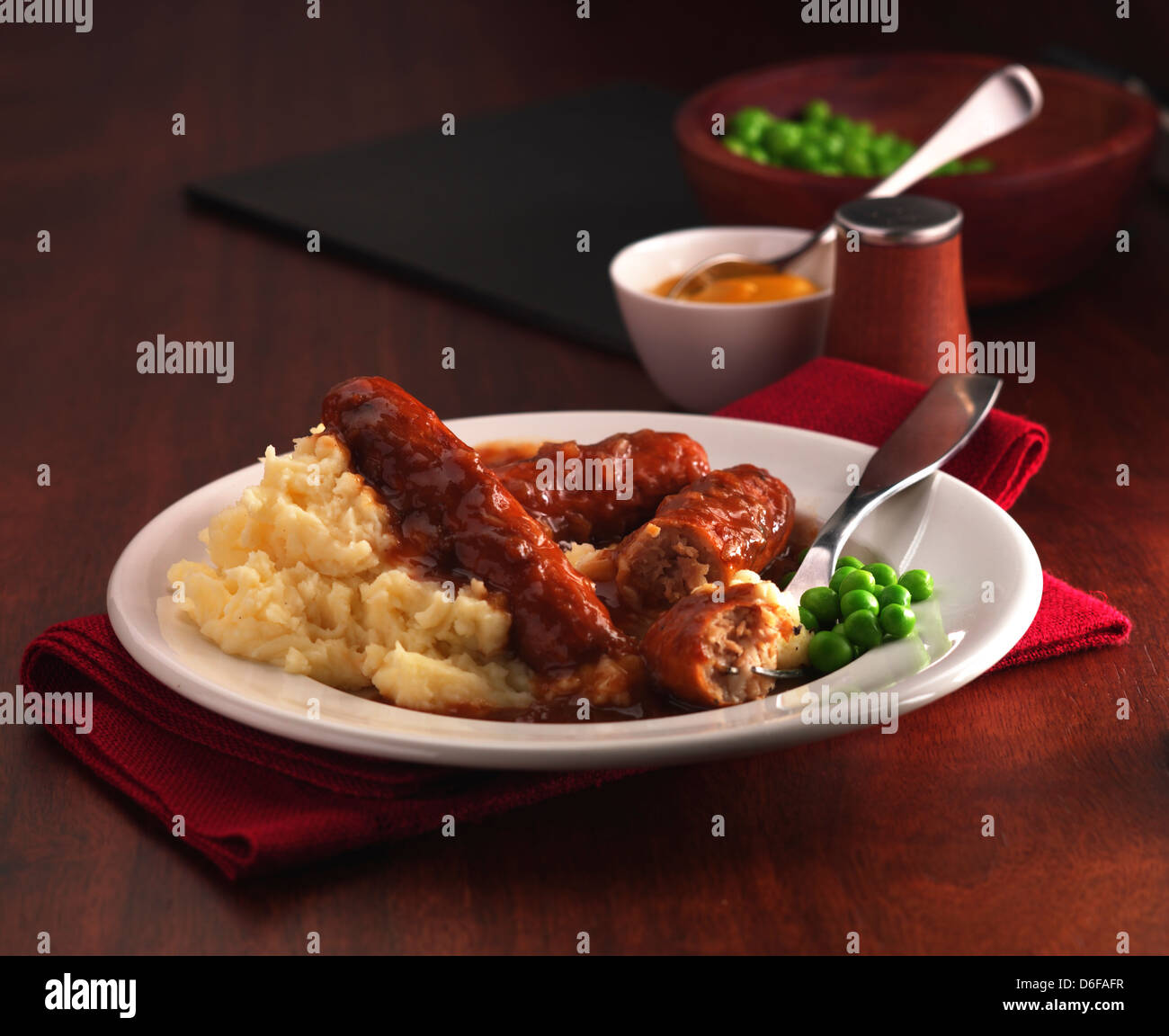 Sausages and Mash Stock Photo Alamy
