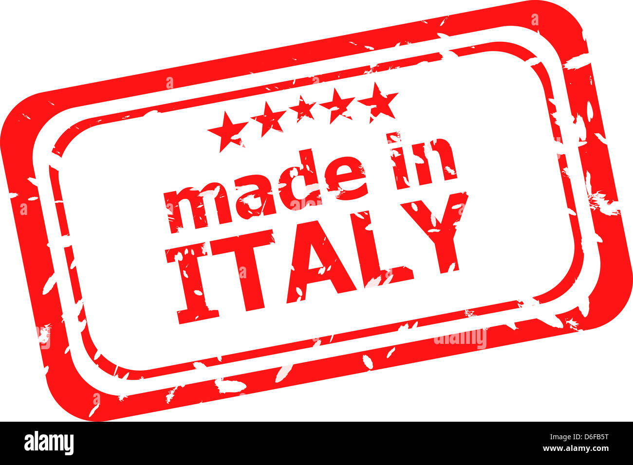 Grunge made in Italy rubber stamp Stock Photo