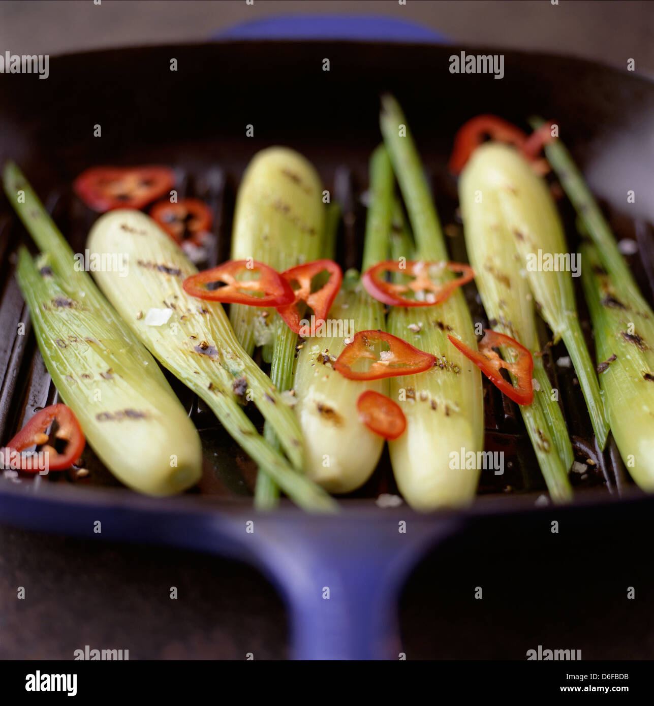Griddled Fennel and Chilli Stock Photo Alamy