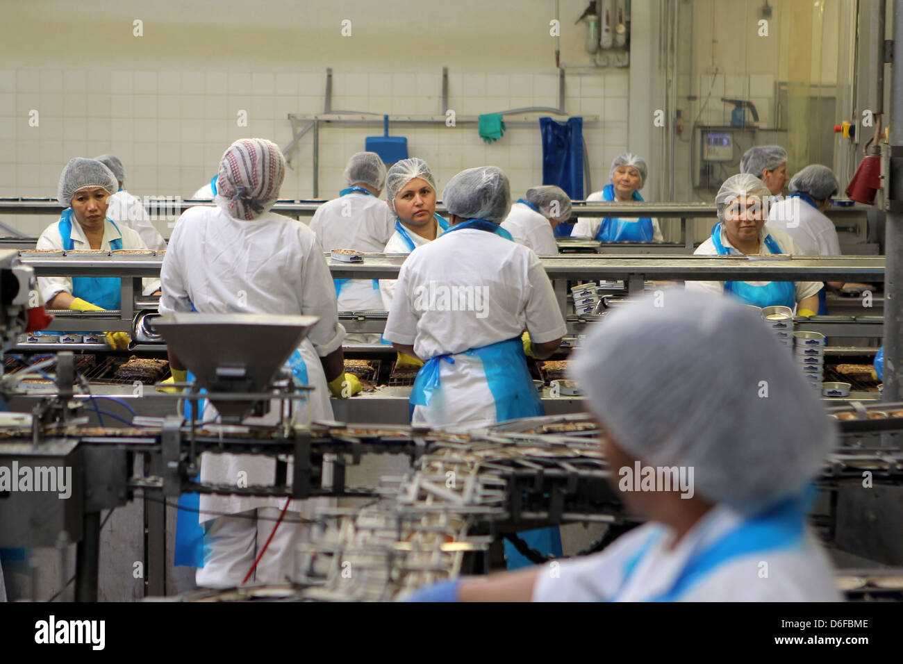 Flensburg, Germany, employees at the fish factory from Larsen Danish