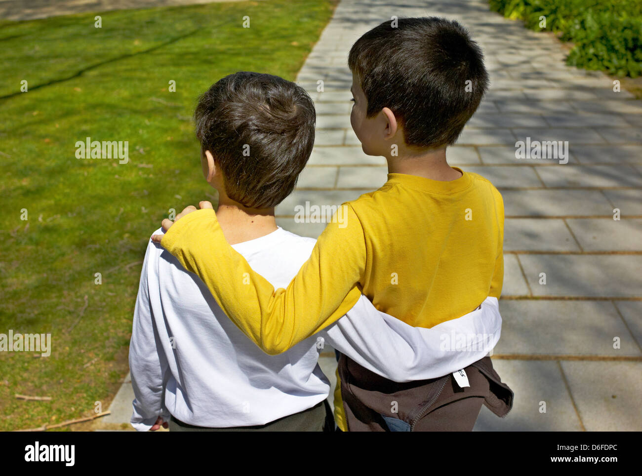 -Fellowship- Kids in Outdoors. Stock Photo