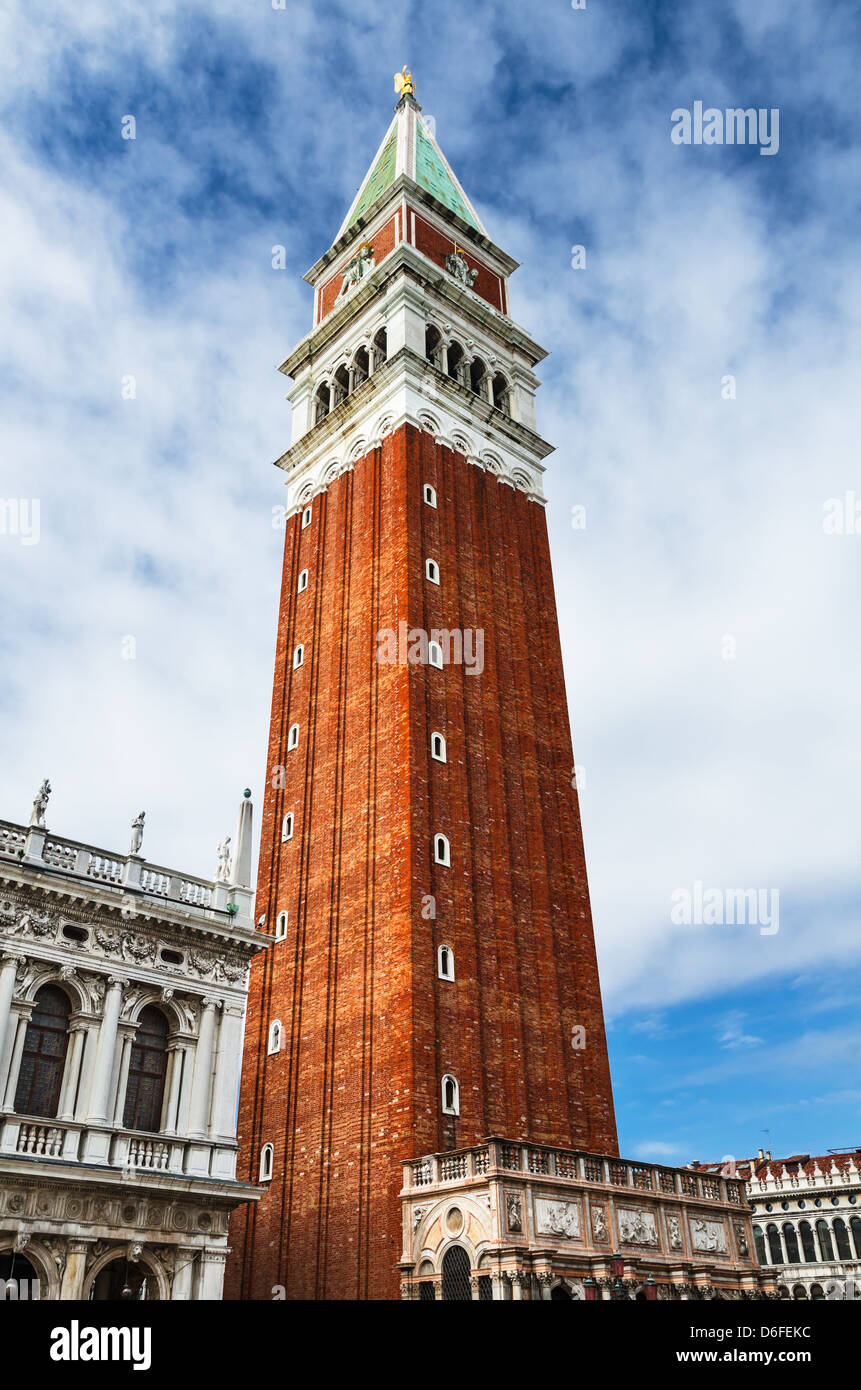 Campanile di San Marco, Venice landmark in Italy dated from medieval times, built in 1514 Stock Photo