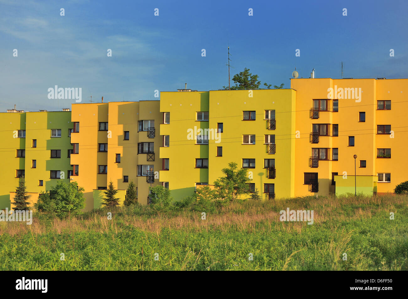 Construction Concrete Block Apartment Building Stock
