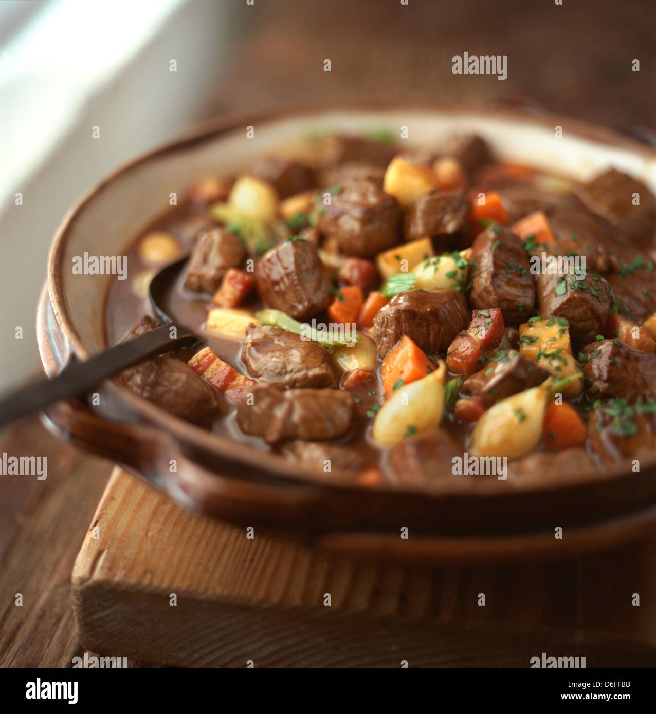 Beef and Red Wine Casserole Stock Photo Alamy