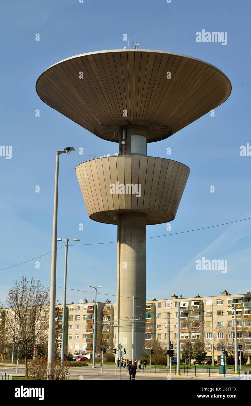 Water Tower Socio-Realist architecture Szeged Hungary CEE Stock Photo