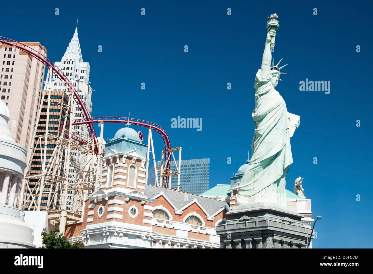 Replica of the Statue of Liberty in New York-New York on the Las Vegas Strip Stock Photo