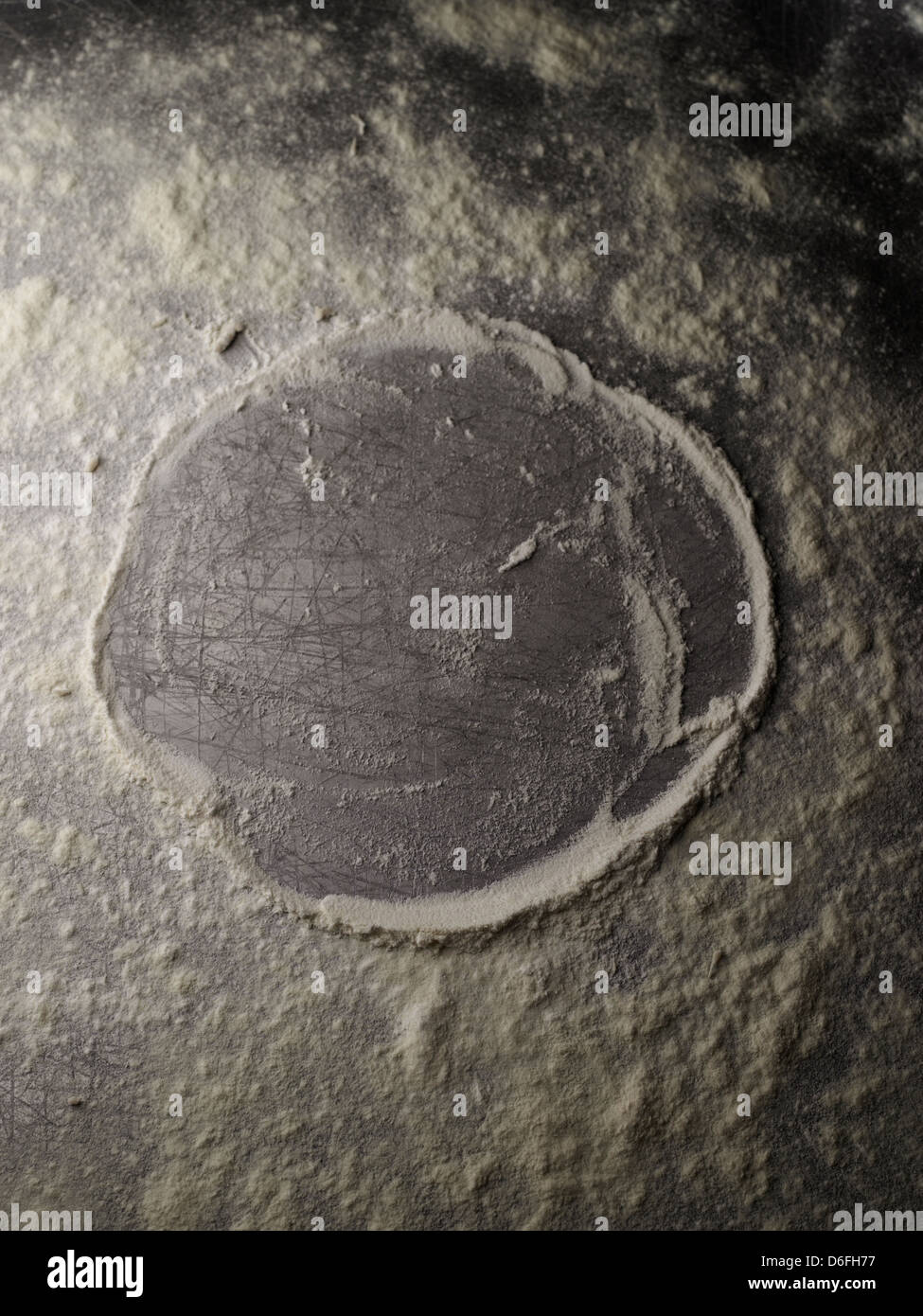 Flour on Metal Surface Stock Photo Alamy