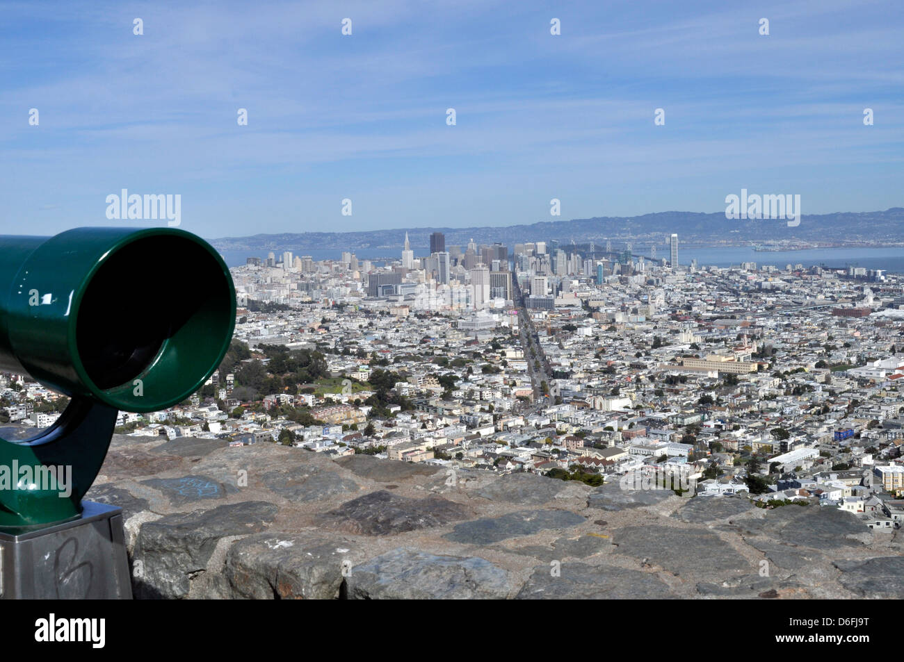 San Francisco from Twin Peaks, California, USA Stock Photo