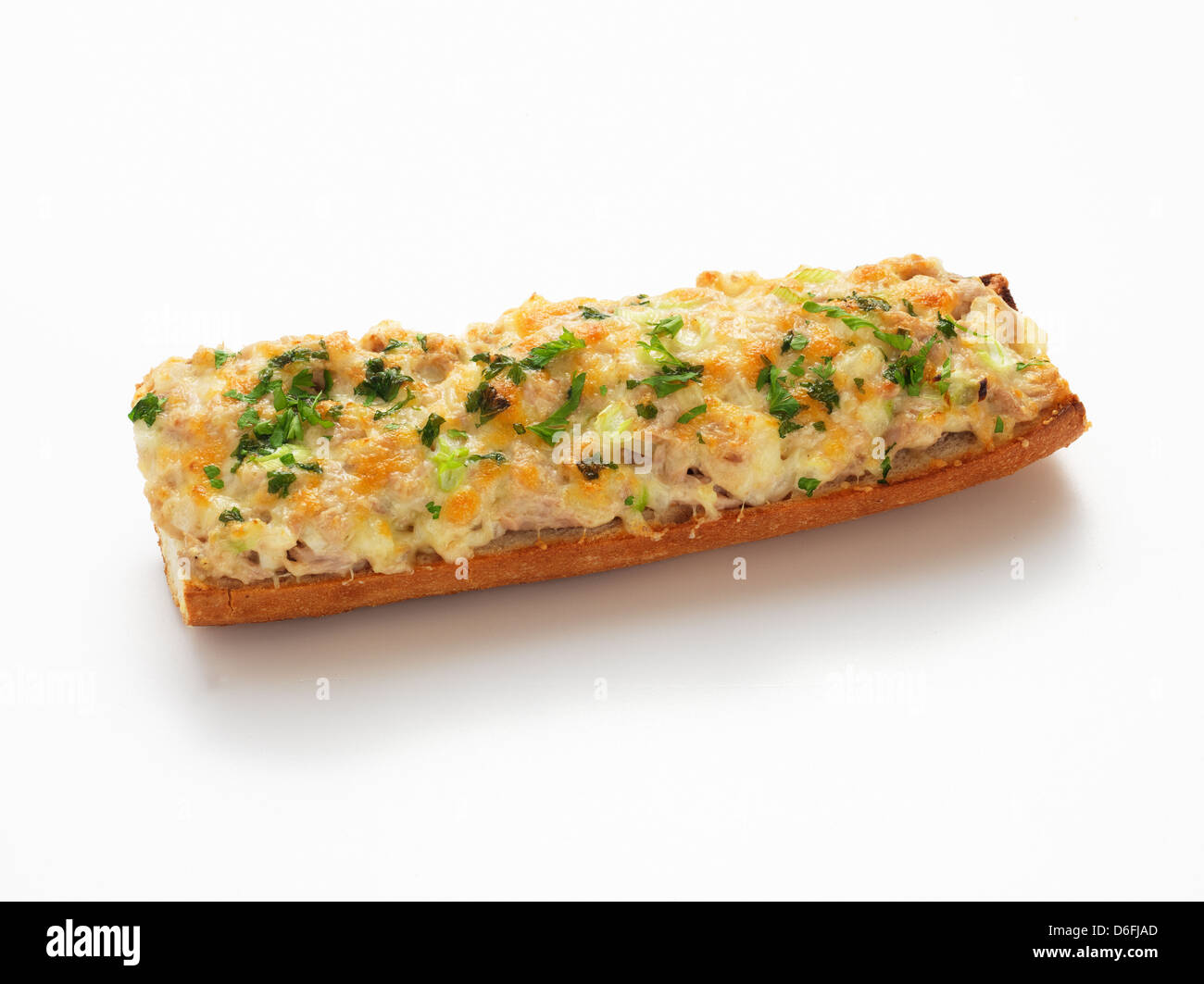 Tuna melt on french bread Stock Photo Alamy
