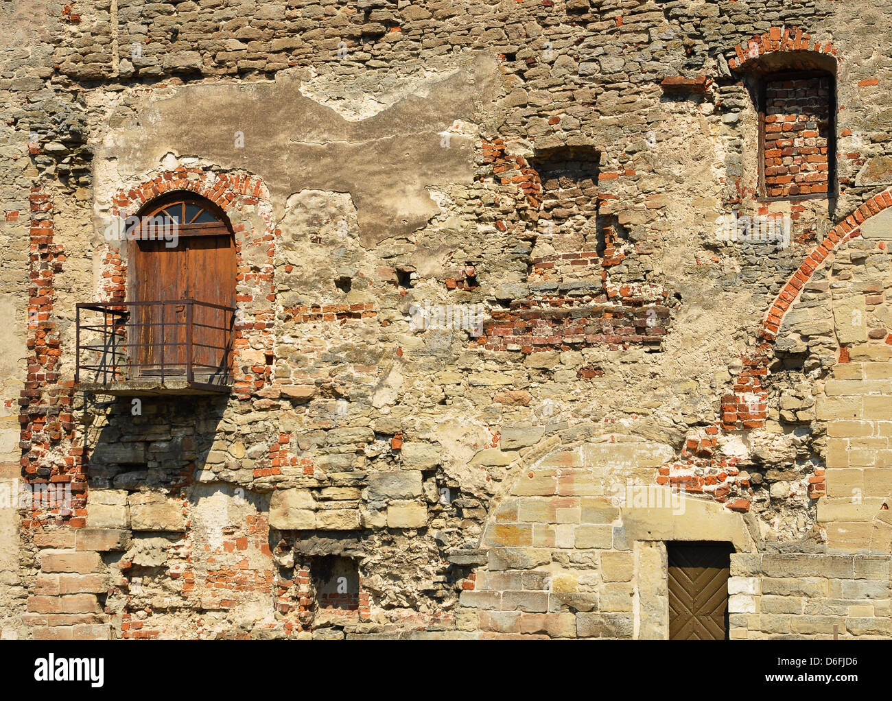 Dominican wall with windows and gallery Stock Photo Alamy