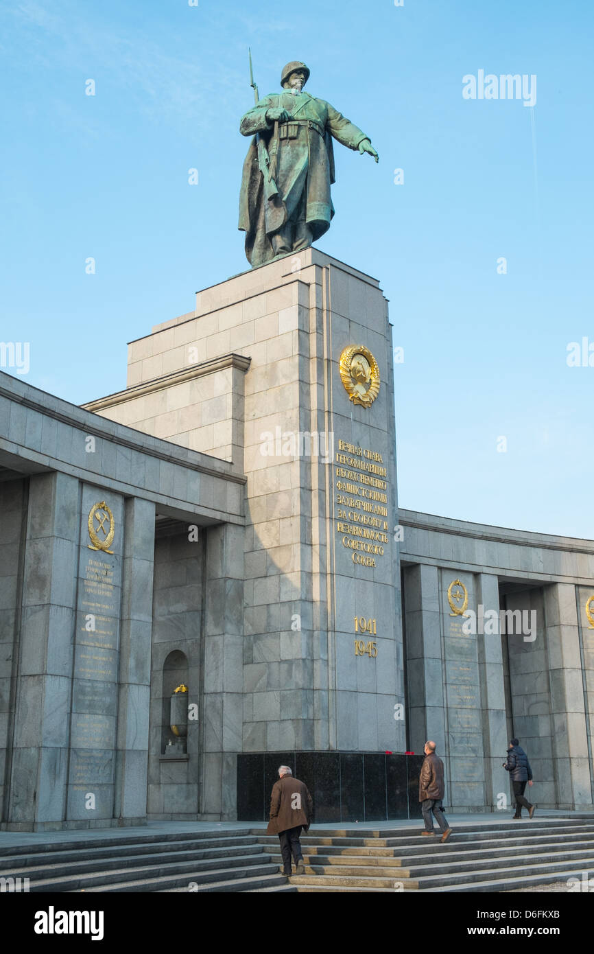 Impressive memorial recognizing the effort by the Soviet Union during the second world war. Stock Photo