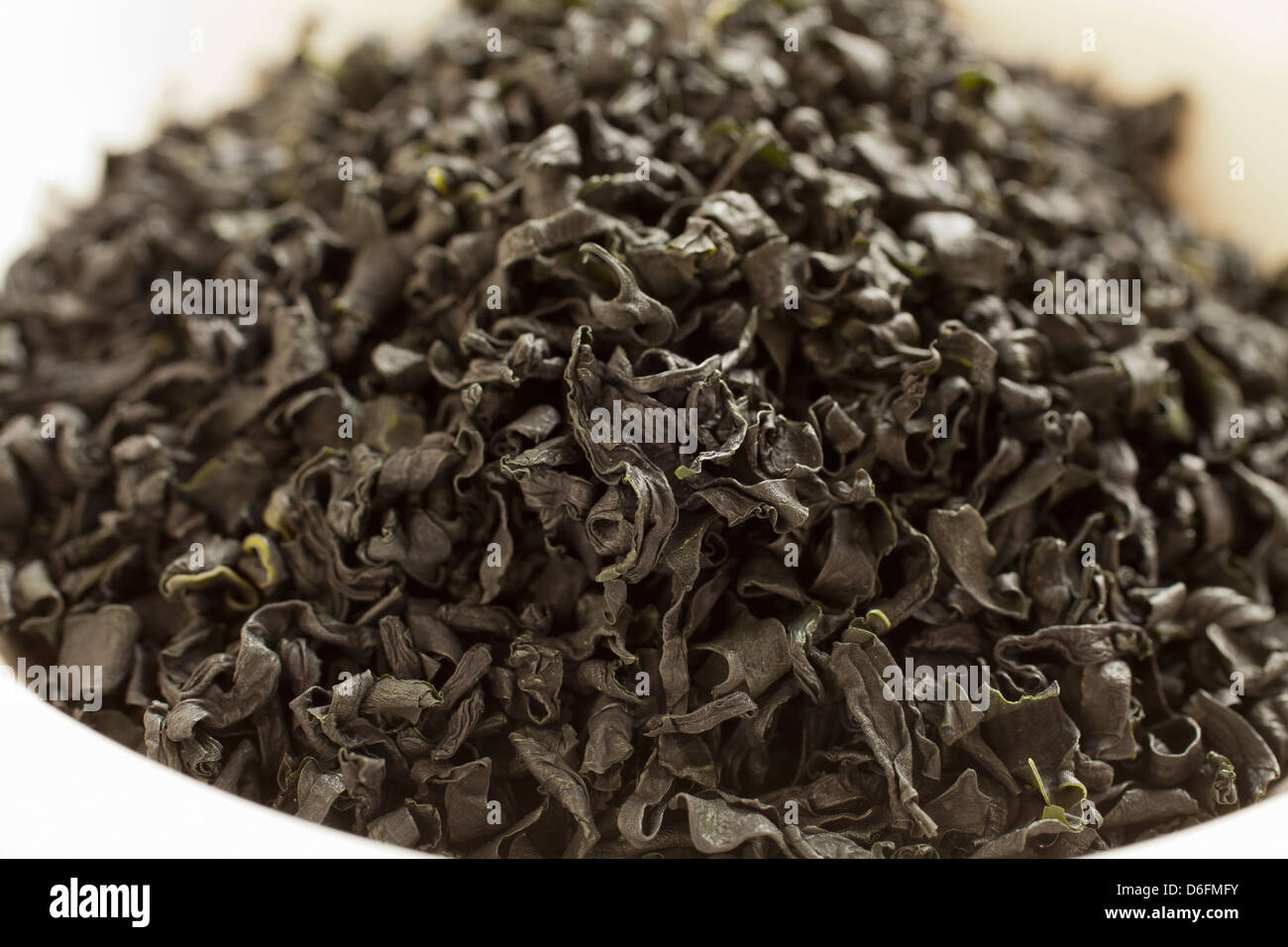 Bowl of Wakame seaweed Stock Photo