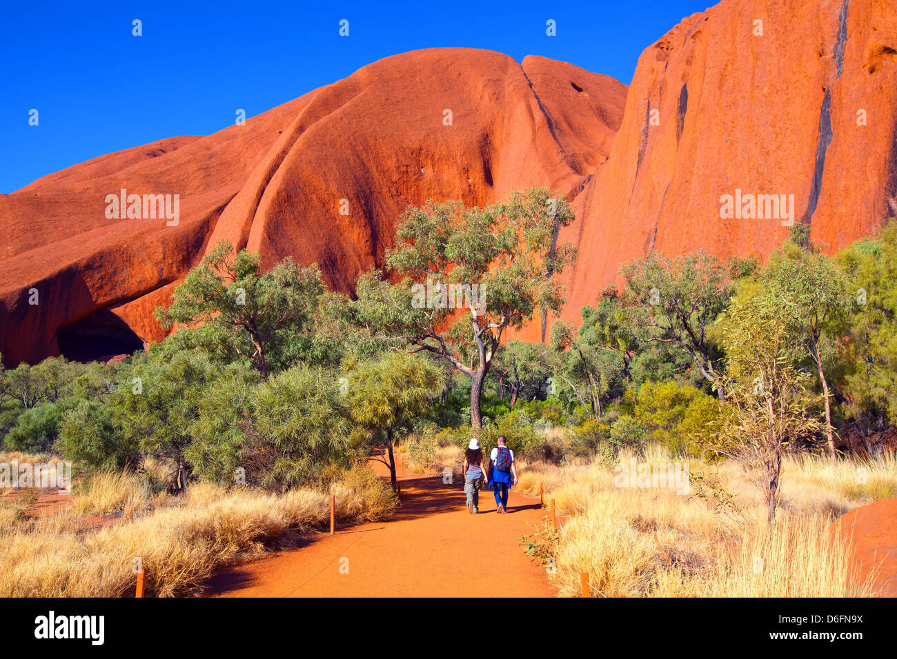 landscape landscapes outback Australian Uluru Ayers Rock in the Northern Territory Central Australia Stock Photo