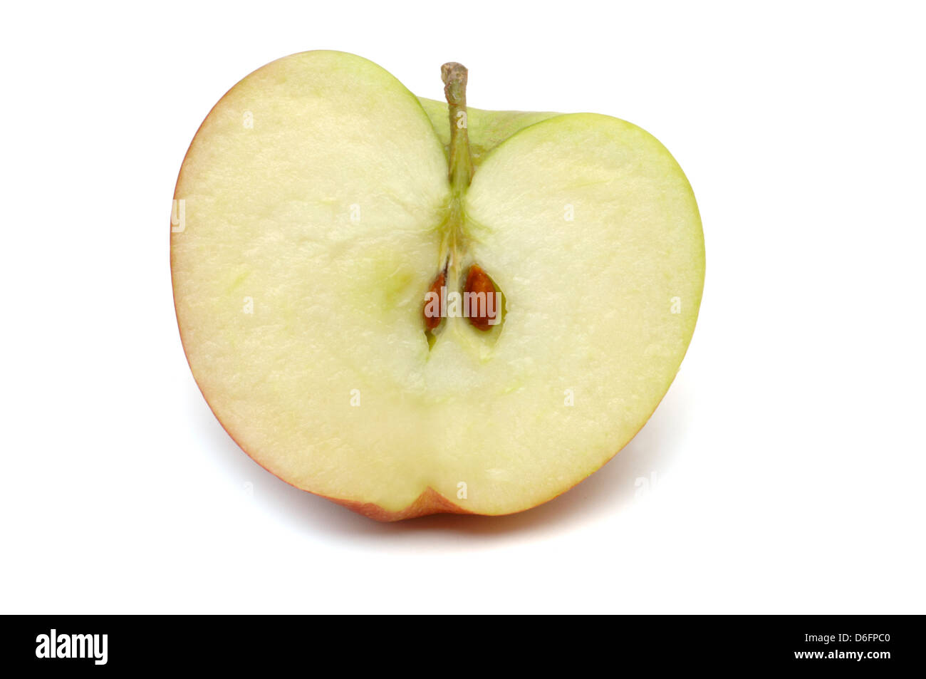 British Braeburn apple, halved Stock Photo Alamy