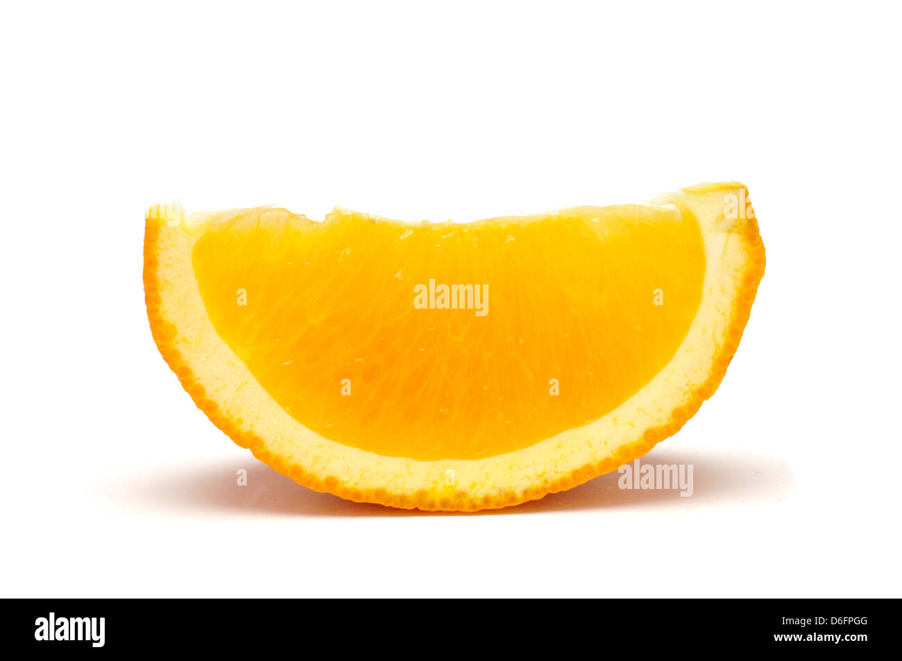 Orange segment on white background Stock Photo Alamy