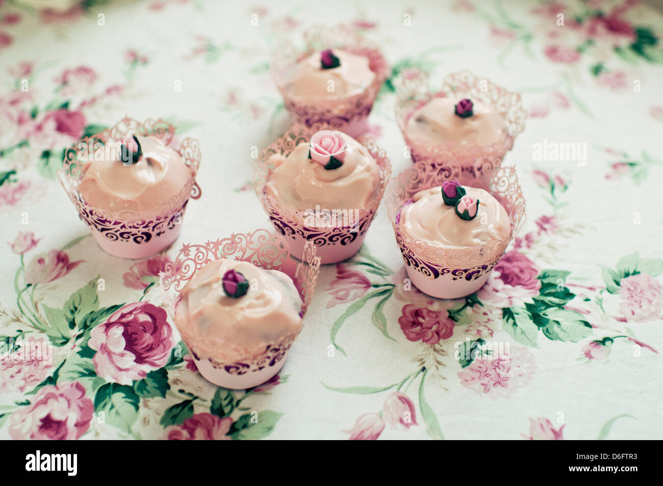 Pink cupcakes Stock Photo