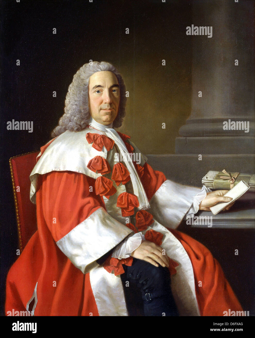 Allan Ramsay, Alexander Boswell, Lord Auchinleck 1754-1755 Oil on canvas. Yale Center for British Art, New Haven, Connecticut Stock Photo