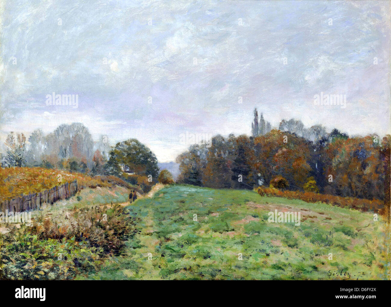 Alfred Sisley, Landscape at Louveciennes 1873 Oil on canvas. National Museum of Western Art, Tokyo Stock Photo
