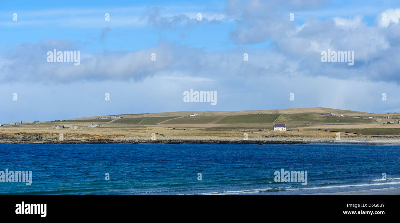 The Bay of Skaill, Orkney near Skara Brae Stock Photo