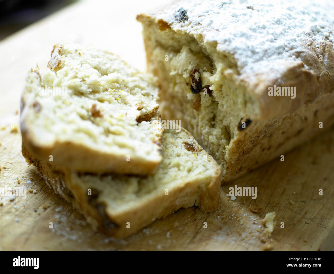 Mixed fruit loaf with recipe Stock Photo Alamy
