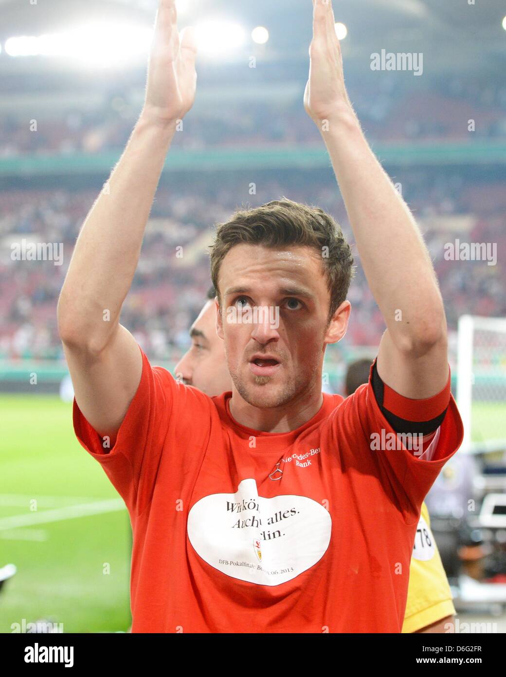 Stuttgart's Christian Gentner Celebrates The 2-1 Victory Of The DFB Cup ...