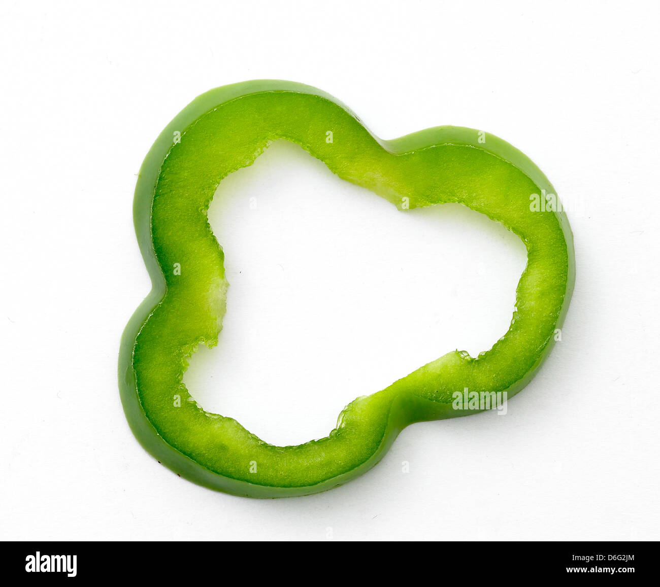 Slice of green pepper Stock Photo Alamy