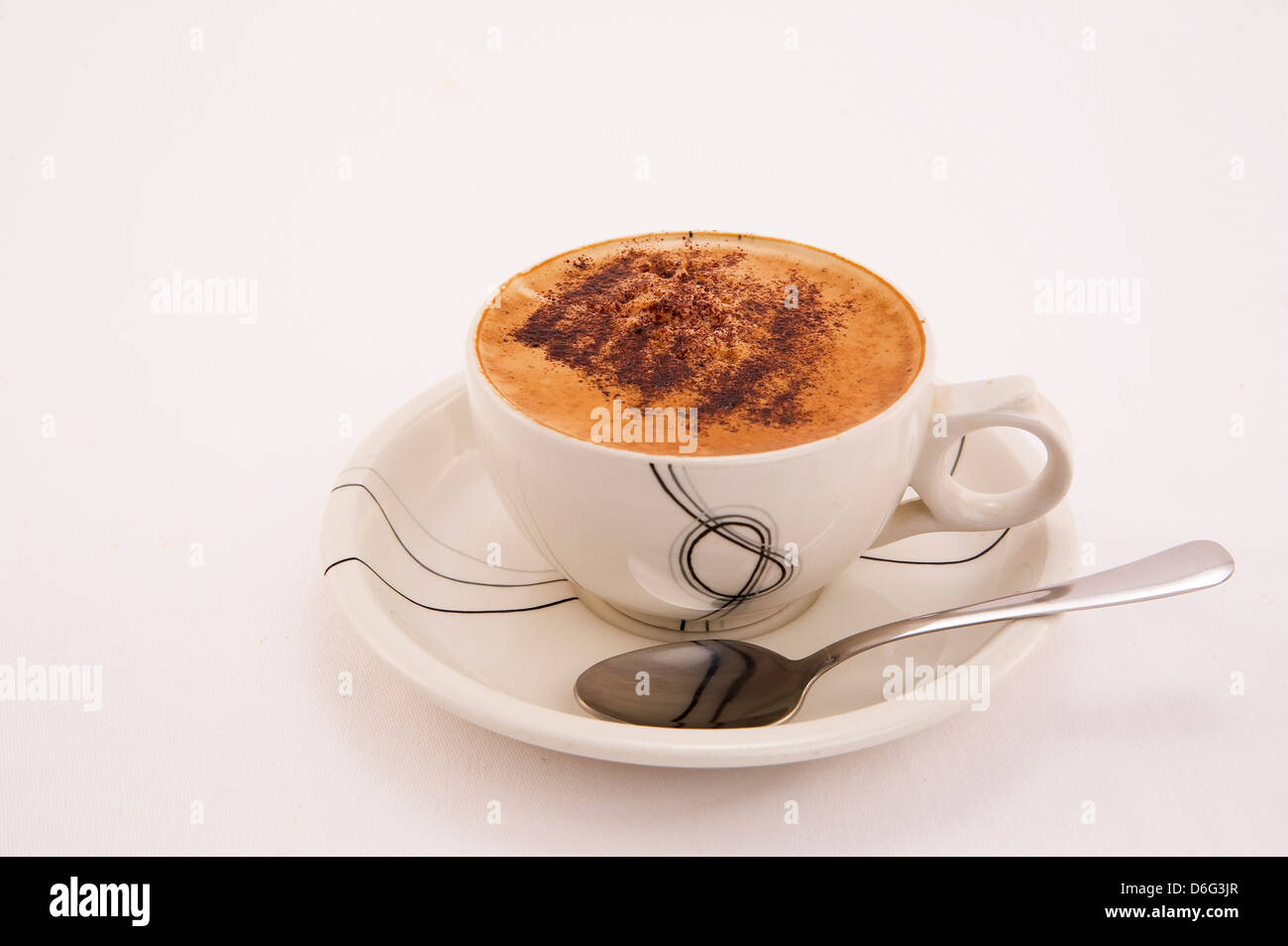 Chocolate Cappuccino Time.Cup Of Coffee Stock Photo, Picture and