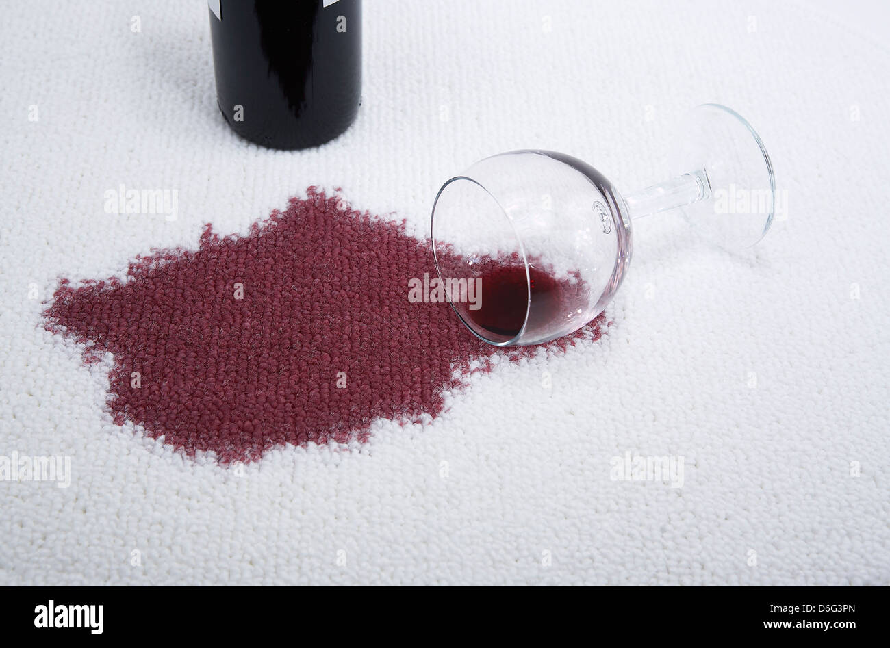 Spilt Red Wine on White Carpet Stock Photo Alamy
