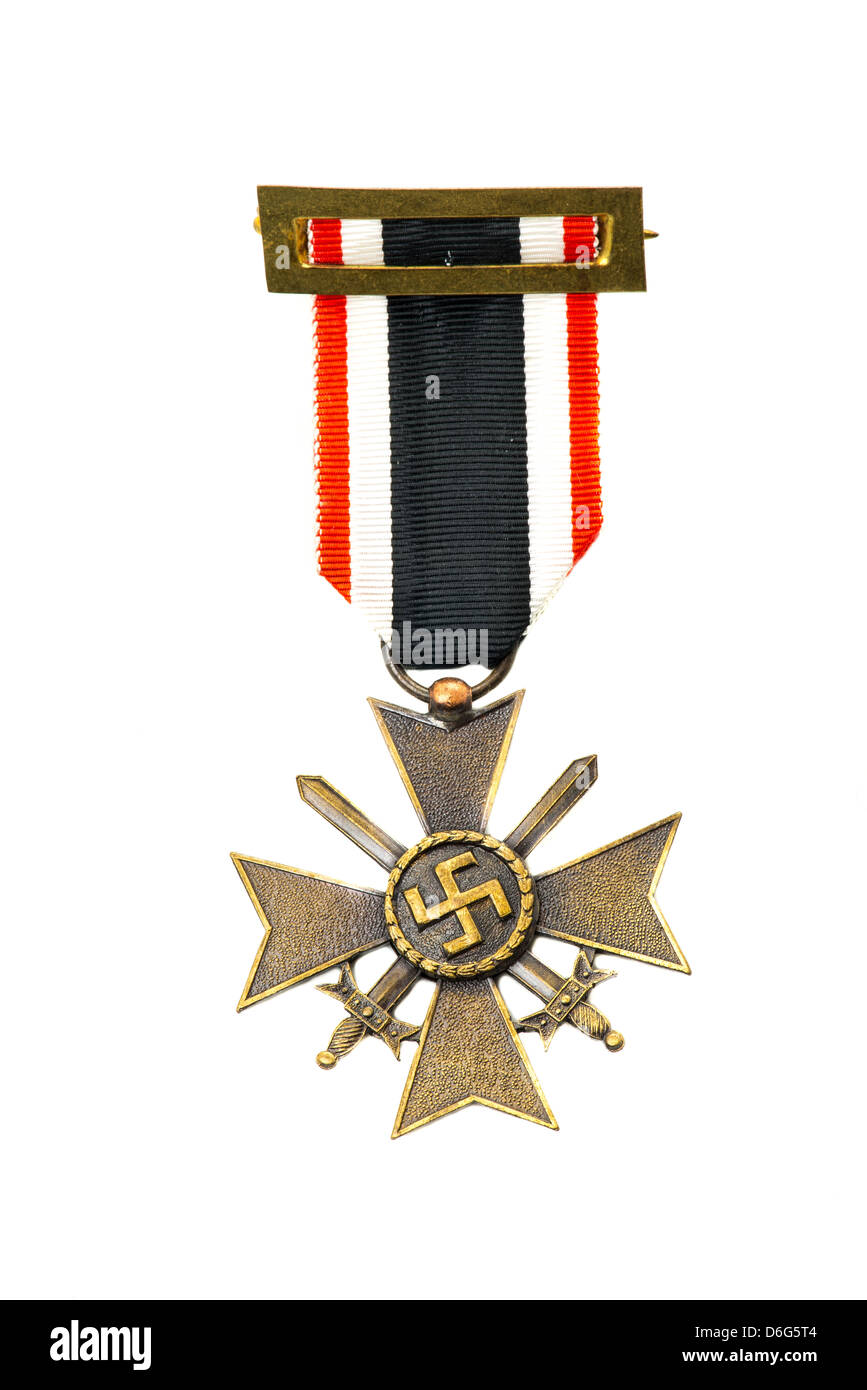 A Nazi Germany war merit cross with swords medal Stock Photo