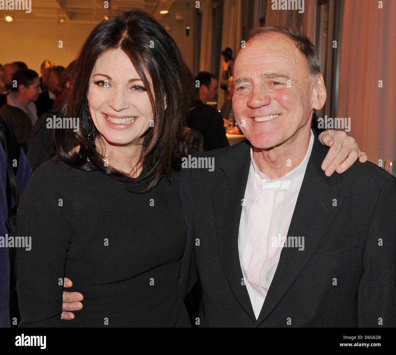 German actresss Iris Berben and Swiss actor Bruno Ganz attend the reception for the new section German Cinema 'LOLA@berlinale' during the 62nd Berlin International Film Festival, in Berlin, Germany, 10 February 2012. The 62nd Berlinale takes place from 09 to 19 February. Photo: Jens Kalaene dpa Stock Photo